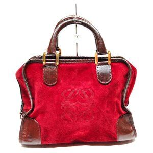 【関税&送料込】Loewe Bags Red Sold Loewe Amazona 36 Large in Red Leather and Silver tone